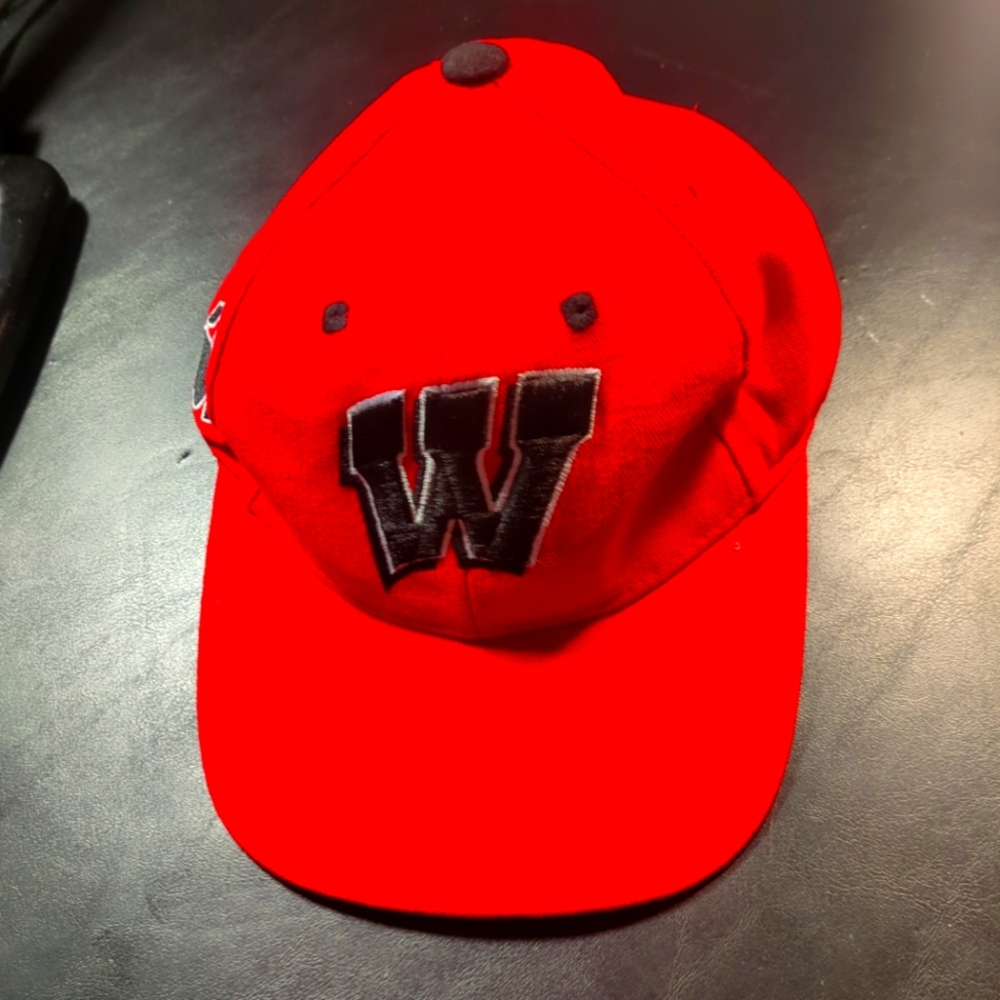 Red Colosseum Cap with Black Logo